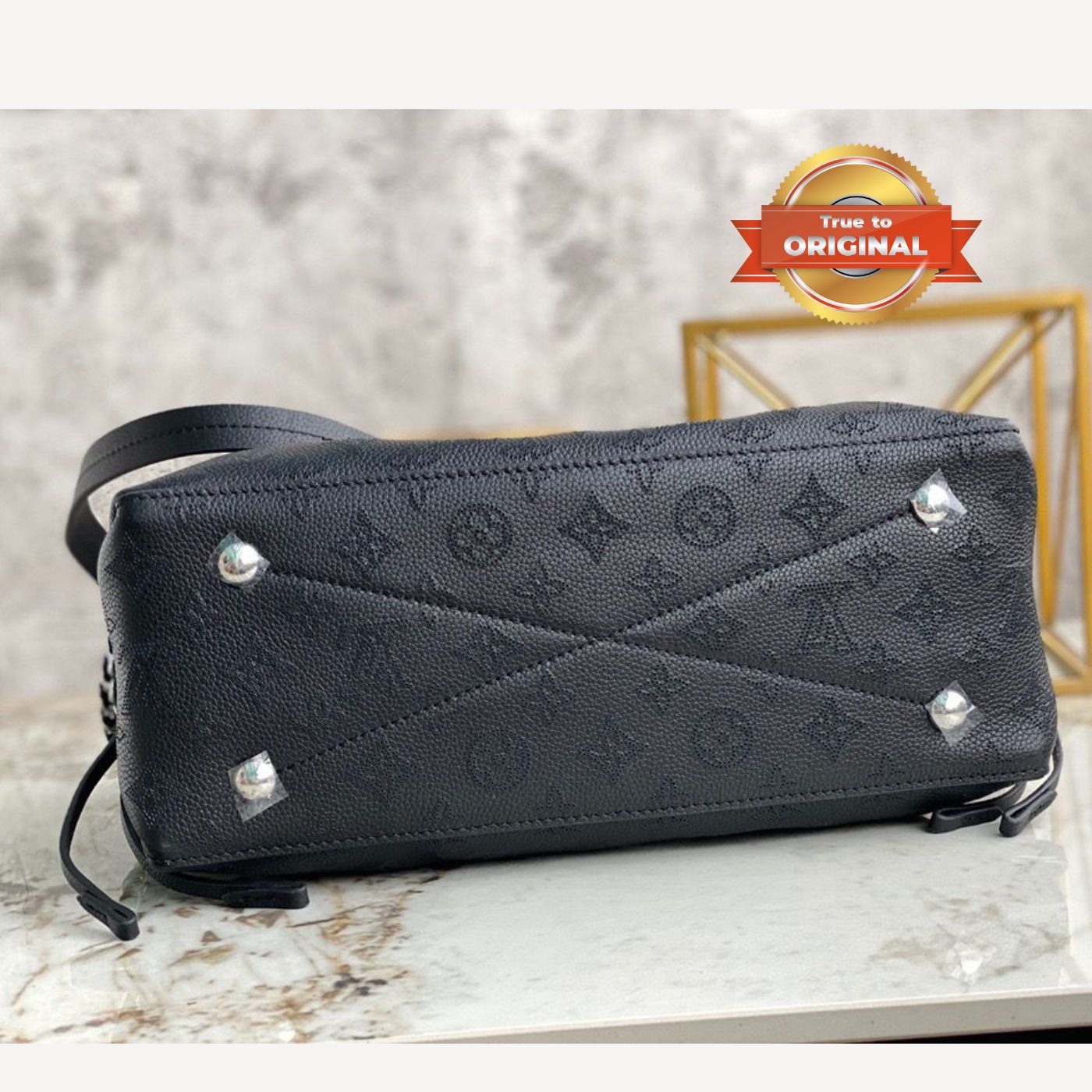 [True-to-ORIGINAL] Louis Vuitton Bella Tote Mahina Black For Women 12.6in/32cm